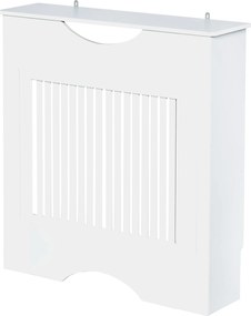 HOMCOM Radiátor Burkolat 78x19x82 cm Modern MDF Radiátor Burkolat Polccal 10 kg Teherbírással és Antiribbenés Biztosítékkal Nappaliba Hálószobába | Ao