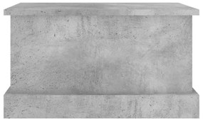 betonszürke szerelt fa tárolóláda 50 x 30 x 28 cm