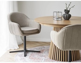 Világosszürke kárpitozott karfás étkezőfotel szett 2 db-os Tamera – House Nordic