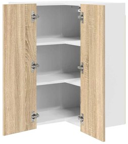 Függő szekrény Riga Sonoma tölgy és fehér 57 x 57 x 80 cm