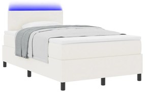 Box Spring Ágy matraccal és LED világítással 120x200 cm Bársonyos Szövet