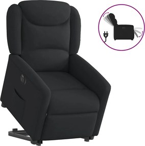 vidaXL elektromos felállást segítő fekete szövet dönthető fotel