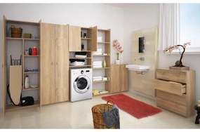 Szekrény a mosógép fölé, sonoma tölgy, NATALI