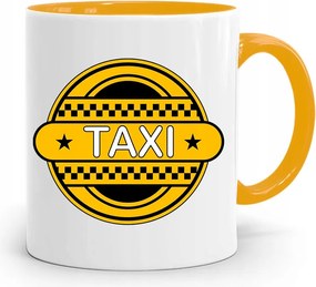 Sárga Bögre Taxisofőrnek Taxi Ajándék fényképes nyomattal