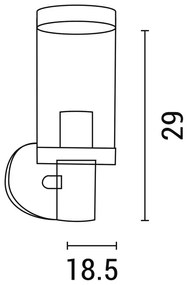 Kültéri fali lámpa 1xE27/15W/230V IP44 fekete