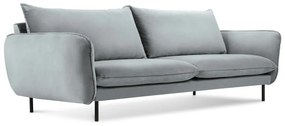 Vienna világosszürke bársony kanapé, 200 cm - Cosmopolitan Design