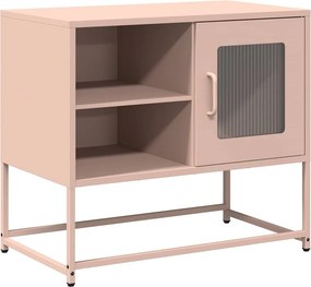 vidaXL rózsaszín acél TV-szekrény 68 x 39 x 60,5 cm