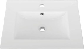 Natúr színű fali szekrény mosdókagyló nélkül, tölgyfa dekorral 60x52 cm Wisla – Støraa