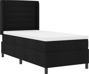 vidaXL LED Box Spring Ágy matracmal Fekete 80 x 200 cm szövet