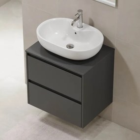 TRONDHEIM fürdőszobai szekrény 60 cm-es mosdóhoz, antracit