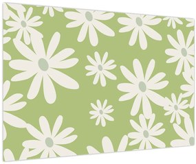 Kép - Hippik, zöld virágok N⁰1 (90x60 cm)