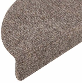 10 db öntapadós lépcsőszőnyeg 56 x 17 x 3 cm bézs félkör alakú