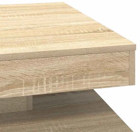 sonoma tölgy dohányzóasztal 360 fokban forgatható 70x70x34,5 cm