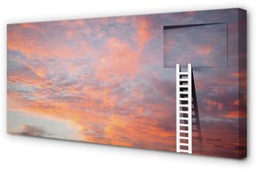 Canvas képek Létra naplemente ég 120x60 cm