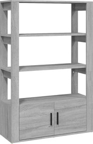 vidaXL szürke sonoma színű szerelt fa tálalószekrény 80x30x119,5 cm