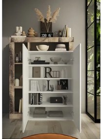 LENOR szekrény fehér/juhar