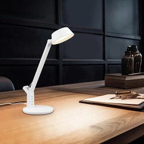 Matt fehér LED dimmelhető asztali lámpa (magasság 40 cm) Ava – Trio