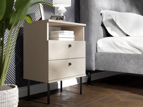 Éjjeliszekrény 2 fiókkal, kasmír/fekete, IGNE TYP 1