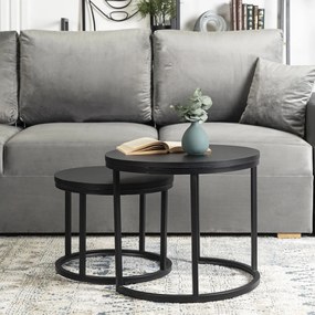 Dohányzóasztal szett fekete színben MANU