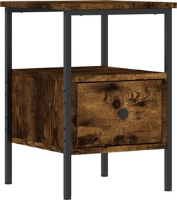 vidaXL füstös tölgy színű szerelt fa éjjeliszekrény 34 x 36 x 50 cm