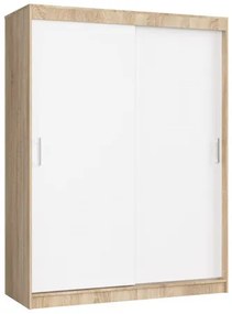 CLP MONO Tolóajtós szekrény (sonoma tölgy/fehér, 150 cm)