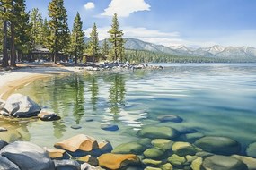 Canvas Vászonkép Tájkép Hegyek Tó Tahoe Kalifornia Nevada 60x40