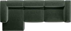 Zöld sarokkanapé (bal oldali-heverő résszel) Bergamo – Cosmopolitan Design