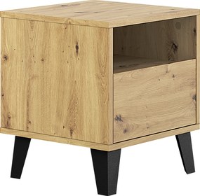 Éjjeliszekrény, artisan tölgy, BOGAN NEW 1S