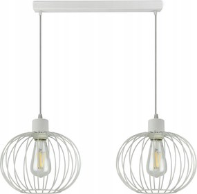 Függő lámpa Csillár Fehér drót Led gömbök E27