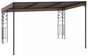 vidaXL tópszínű falra szerelhető pavilon 4 x 3 x 2,5 m