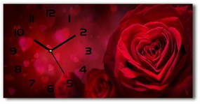 Vízszintes üvegóra Vörös rózsa szív pl_zsp_60x30_f_75608886