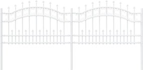 vidaXL Kerti Kerítés Fehér 240 x 118 cm Porszórt Acél