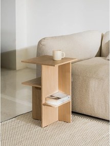 Natúr színű éjjeliszekrény tölgyfa dekorral Atik – noo.ma