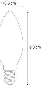 5 darabos Smart E14 LED izzókészlet C35 átlátszó 4,2W 470 lm 2700-6500K