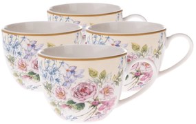 Roses 4 db-os porcelán csésze készlet , 90 ml