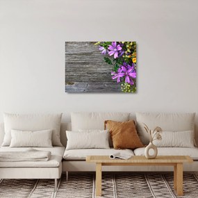 Kép - réti virágok (üvegen) (70x50 cm)