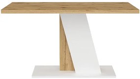 BRISTOL Étkezőasztal Tölgy/Fehér Színben 138 cm