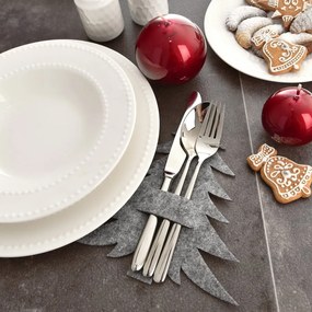 Orion Fenyőfa evőeszköz zseb szürke, 18 x 18 cm, 2 db-os készlet