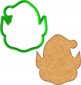 Karácsonyi Forma Mézeskalács lyukasztó Karácsonyra Manó 8cm