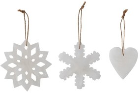 Otta 3 db-os fehér karácsonyi függődísz készlet - Bloomingville