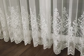 Kyra Ecru méteráru hímzett görög tüll függöny, magasság: 300 cm