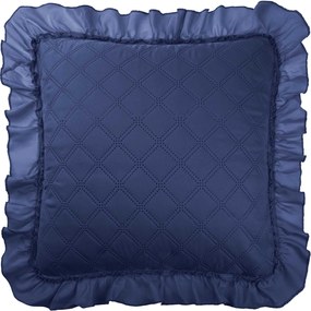 Dekoratív párnahuzat Ruffy 45x45 sötétkék, fodros