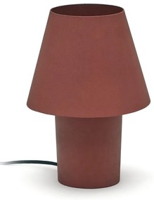 Terrakotta színű asztali lámpa fém búrával (magasság 30 cm) Canapost – Kave Home