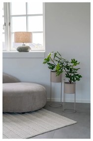Khaki kerámia asztali lámpa textil búrával (magasság 44 cm) Oldham – House Nordic