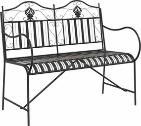 vidaXL Kerti pad Fekete 103,5 x 59 x 89 cm Acél