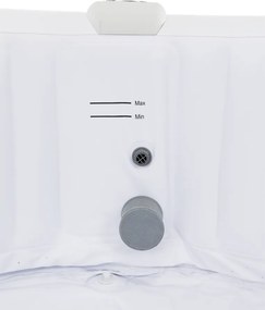 Felfújható pezsgőfürdő, fehér/szürke, 4-6 személy, 1000 l, KAMINO NEW TYP 2