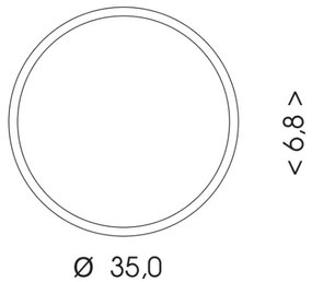 Ecolite WMAT350/HF-25W/CR - LED Mennyezeti lámpa érzékelős LED/25W/230V fekete