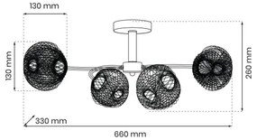 Felületre szerelhető csillár OAKLAND 4xE27/60W/230V