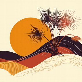 Poszter 50x50cm Napsütötte horizont