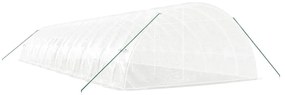 fehér acélvázas melegház 108 m² 18x6x2,85 m